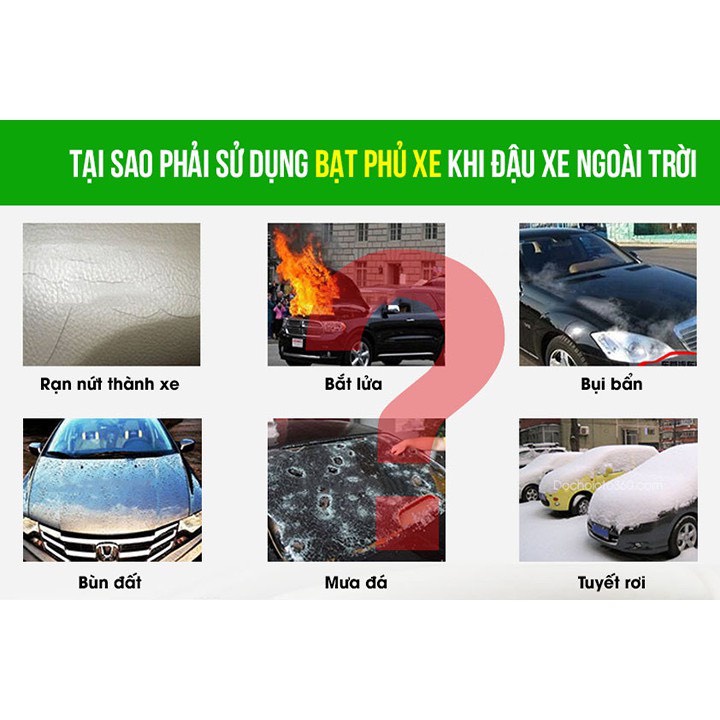 Tổng kho sỉ Bạt Phủ Ô tô 3 Lớp Chống Nắng, Chống Nước, Chống Cháy Đủ Các Size