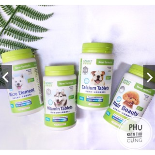 Thực phẩm bổ sung dinh dưỡng cho thú cưng Spirit CANXI, DƯỠNG LÔNG, VITAMIN