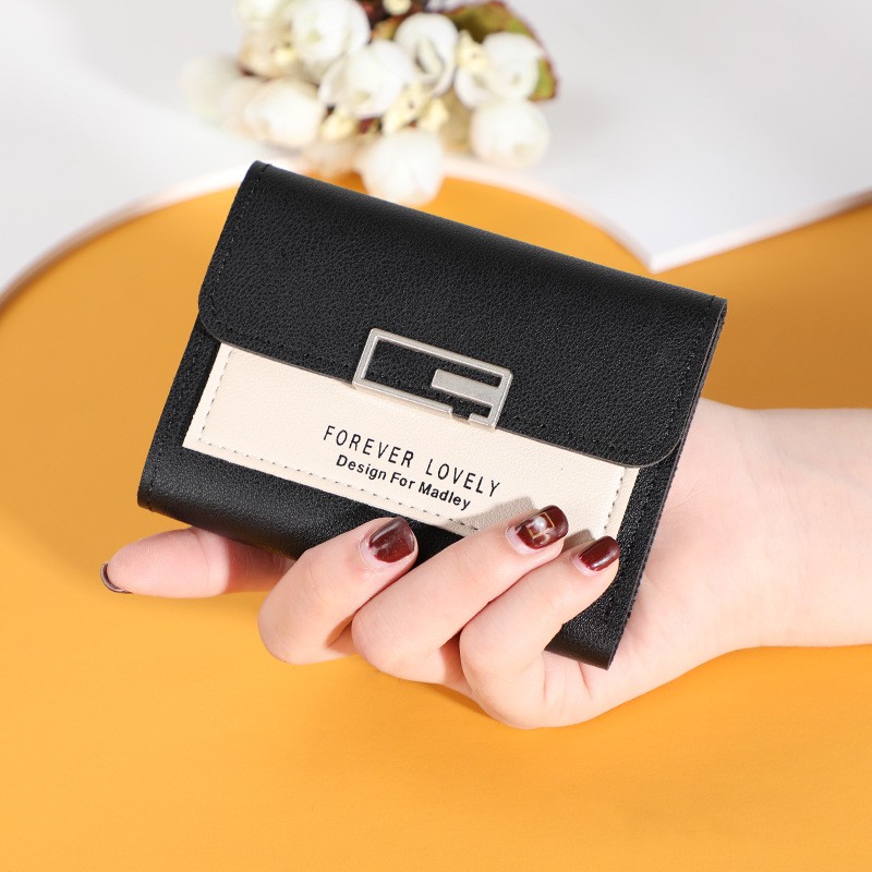 Ví nữ gấp 3 mini Louis Kimmi dễ thương nhỏ gọn bỏ túi cao cấp nhiều ngăn đựng tiền