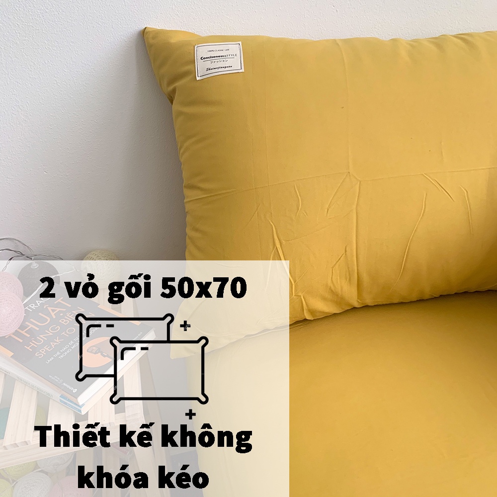 Bộ ga giường 4 món CTC33 kèm vỏ ôm Cotton TC REE Bedding đủ size nệm 1m2, 1m4, 1m6, 1m8, 2m | BigBuy360 - bigbuy360.vn