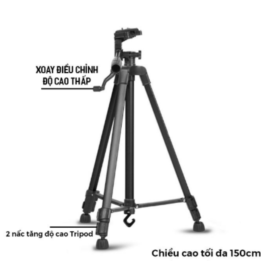 Chân Giá Đỡ Máy Ảnh & Điện Thoại Tripod  3 Chân Cao 1.5m Chắc Chắn,Tripod Đa Năng Chuyên Dùng Quay Phim Chụp Anh