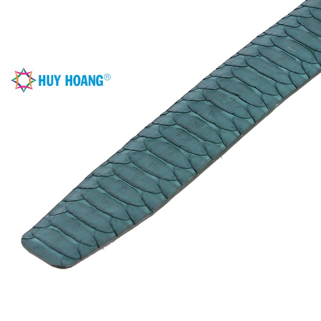 Dây nịt nam da trăn Huy Hoàng vip 4P màu xanh rêu - HF4353
