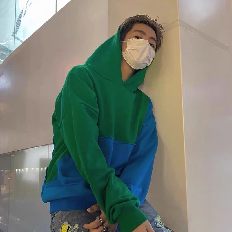 ÁO HOODIES PHỐI 2 MÀU KANYE WEST DÀNH CHO NAM VÀ NỮ