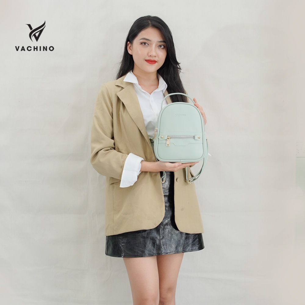 Balo da nữ thời trang VACHINO - BG002 Màu xanh lam