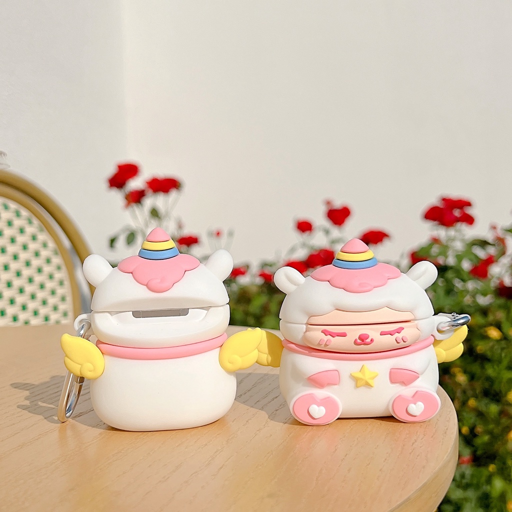 Vỏ Bảo Vệ Hộp Sạc Tai Nghe Airpods 3 Pro 2 3 Họa Tiết Hoạt Hình Kỳ Lân Nhiều Màu Dễ Thương Ốp