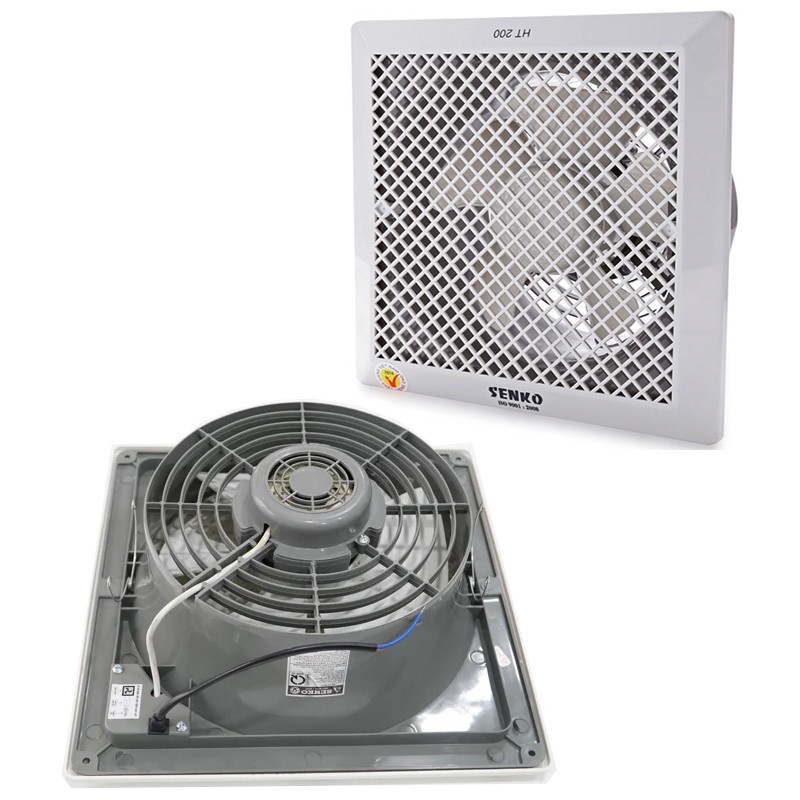 Quạt hút âm trần Senko HT200 công suất 35W hút 1 chiều, kích thước khoét lỗ 25cm - Hàng chính hãng