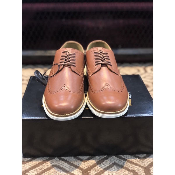 Giày tây da nam cao cấp, giày công sở nam Cole Haan chính hãng - Màu nâu, Size 40, 42
