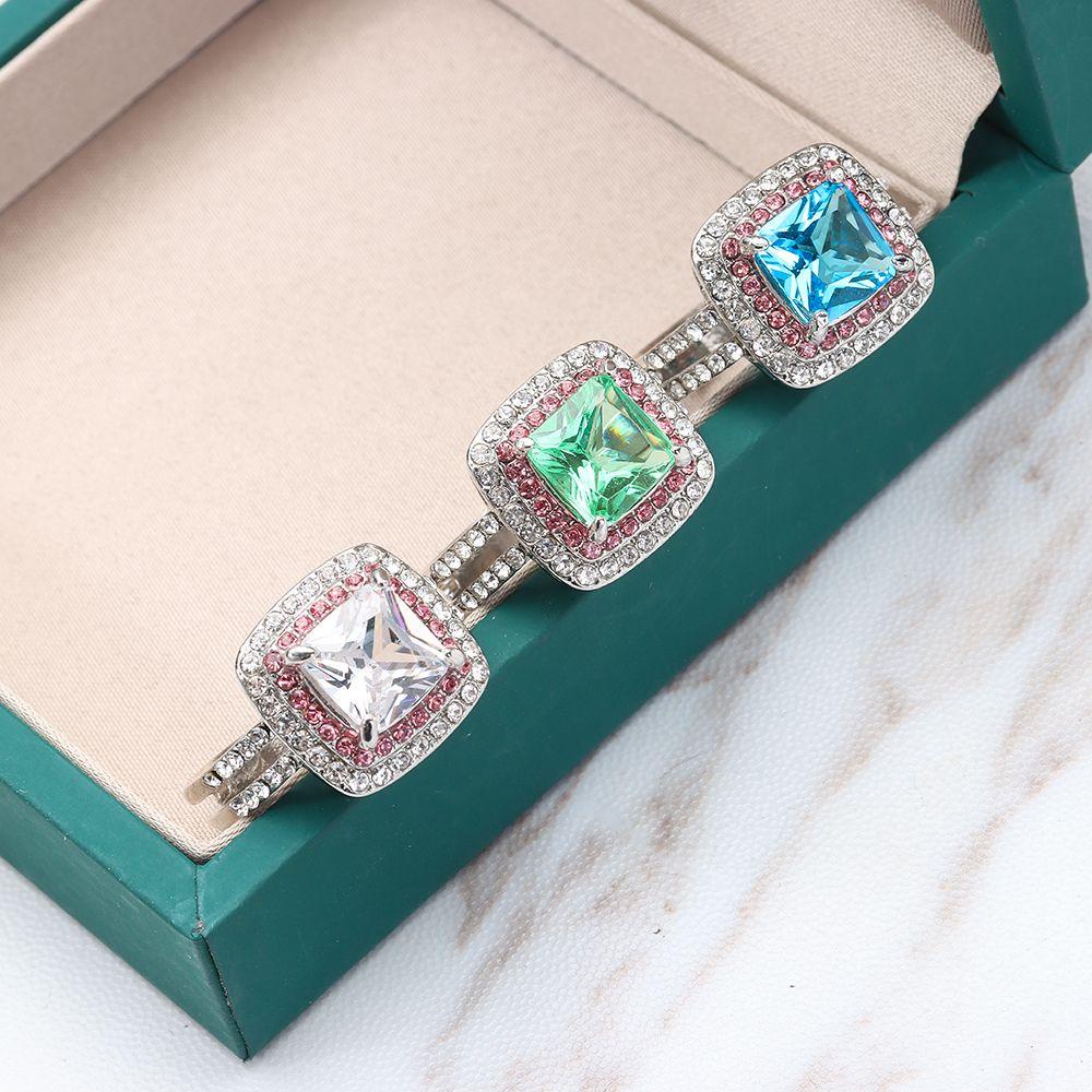 BEAUTY Nhẫn Đính Đá Zircon Thời Trang Cho Nữ