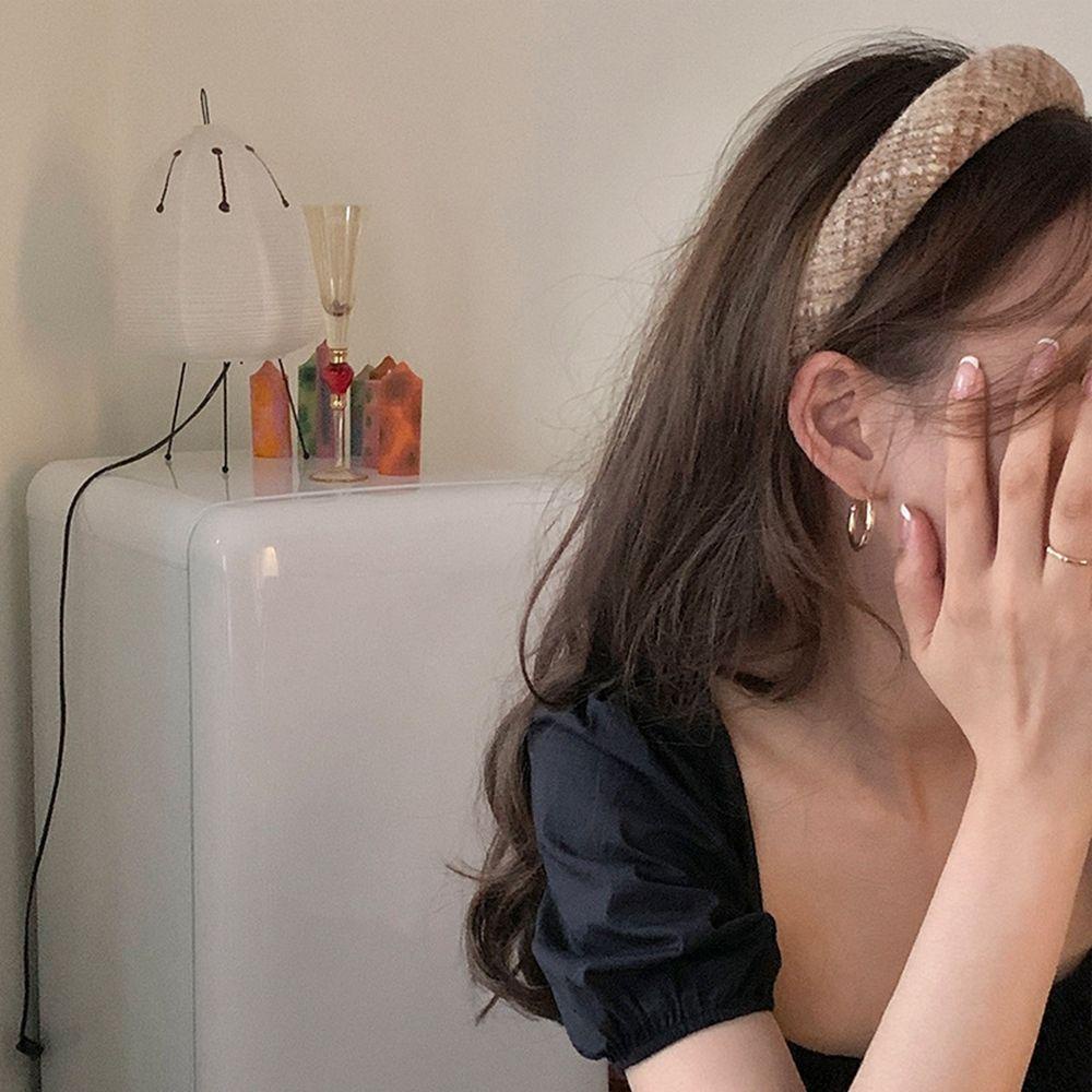 Dwayne Băng Đô Cài Tóc Bằng Xốp Rửa Mặt Họa Tiết Kẻ Sọc Kiểu Pháp Cổ Điển Thanh Lịch