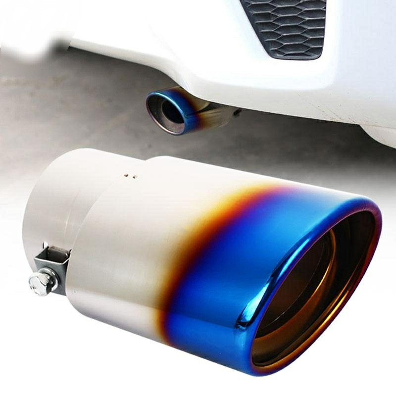 Ống Chụp Trang Trí Đuôi Pô Xe Ô Tô Inox 2 Màu Xả Nhiệt Tiện Dụng( cong)
