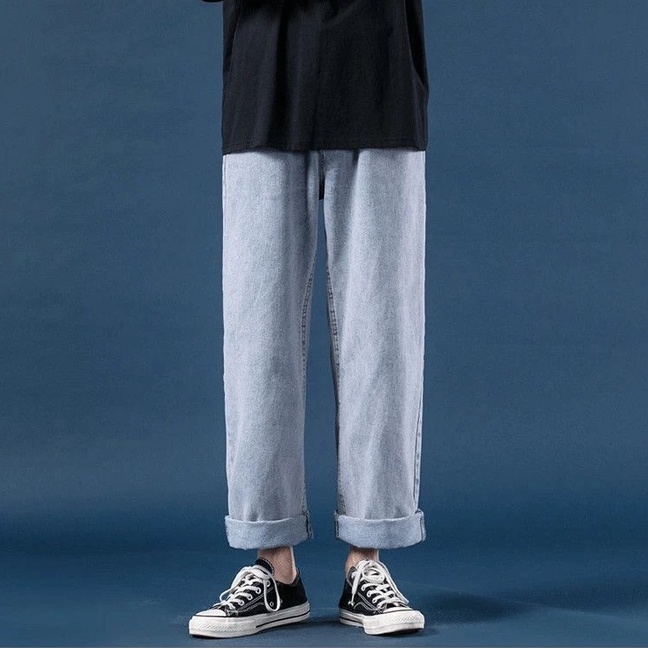 Quần jean nam ống rộng dáng baggy suông đứng SR01 chất bò jeans cao cấp hottrend 2022 | BigBuy360 - bigbuy360.vn