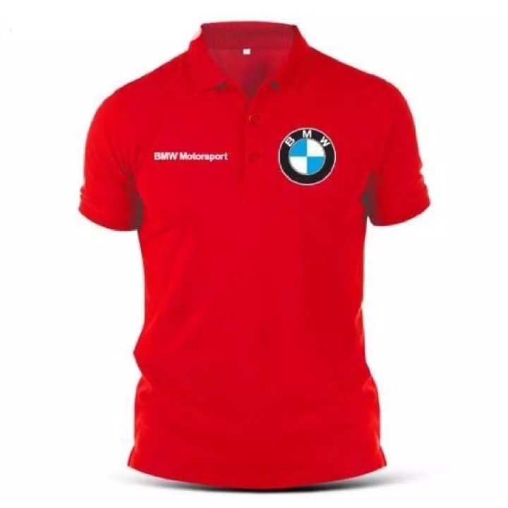 Mới Áo polo Thể Thao In logo Xe Đua BMW