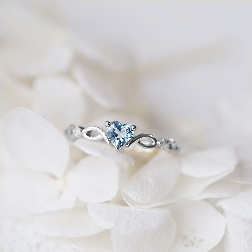 Nhẫn Đeo Tay Hình Trái Tim Đính Đá Zircon Thời Trang Cho Nữ|Lãng Mạn Đơn Giản