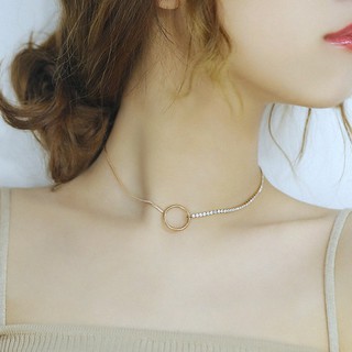 Dây Chuyền Choker Titan Ko Đen TT 3747