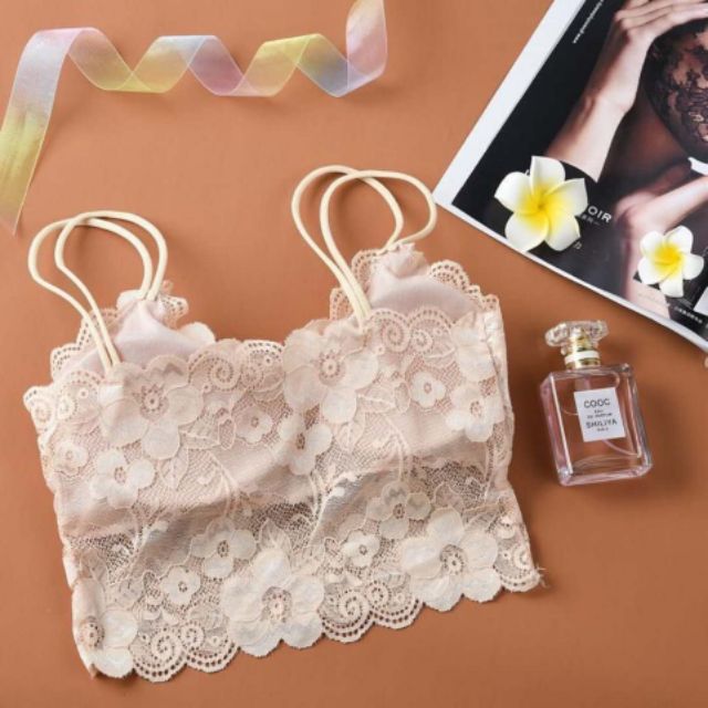 Áo bra 2 dây, áo lót ren hoa mai mềm mại co giãn thoải mái có đệm ngực 339 | BigBuy360 - bigbuy360.vn