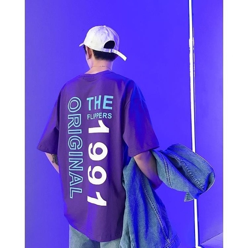 T-shirt men's summer Korean fashion trend loose short sleeves