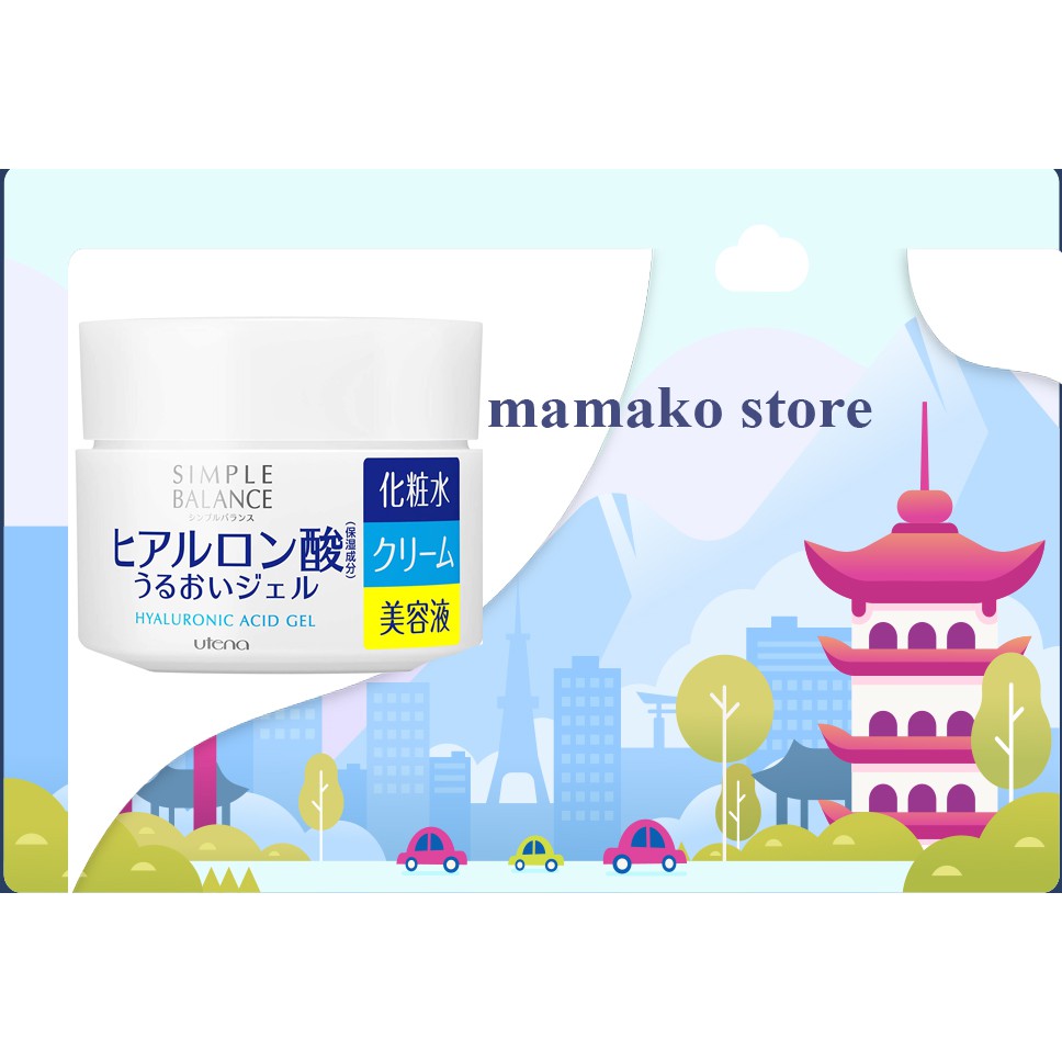 GEL DƯỠNG DA 3 TRONG 1 UTENA SIMPLE BALANCE HYALURONIC ACID GEL/màu trắng – dưỡng da ẩm