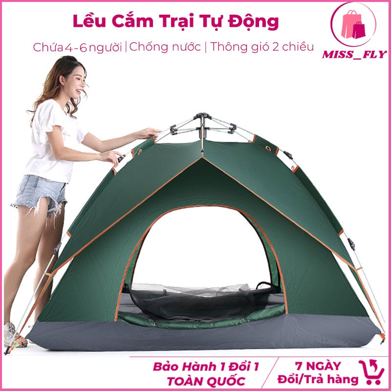 Lều cắm trại tự động lều phượt du lịch tự bung dành cho 4-6 người, chống nước, tia bức xạ, thông gió 2 chiều | BigBuy360 - bigbuy360.vn