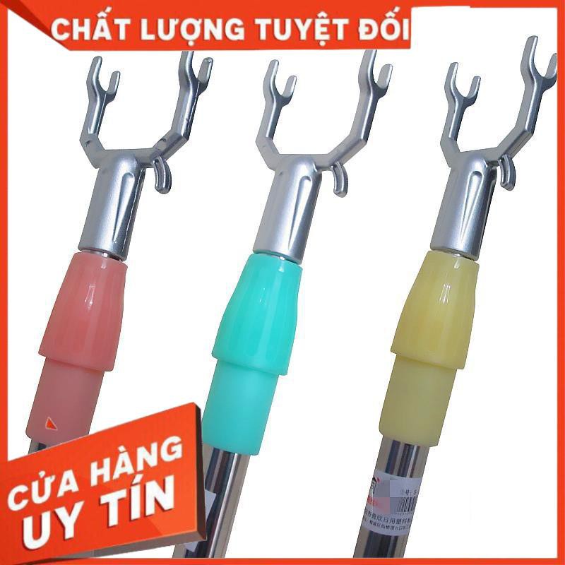 Cây phơi quần áo bằng inox kéo dài 1,5M Cây gậy lấy đồ trên cao có thể kéo dài xếp gọn