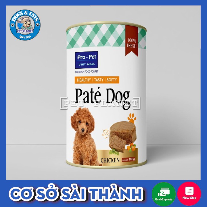 [Giá sập sàn] Pate cho chó PRO DOG 400g vị gà