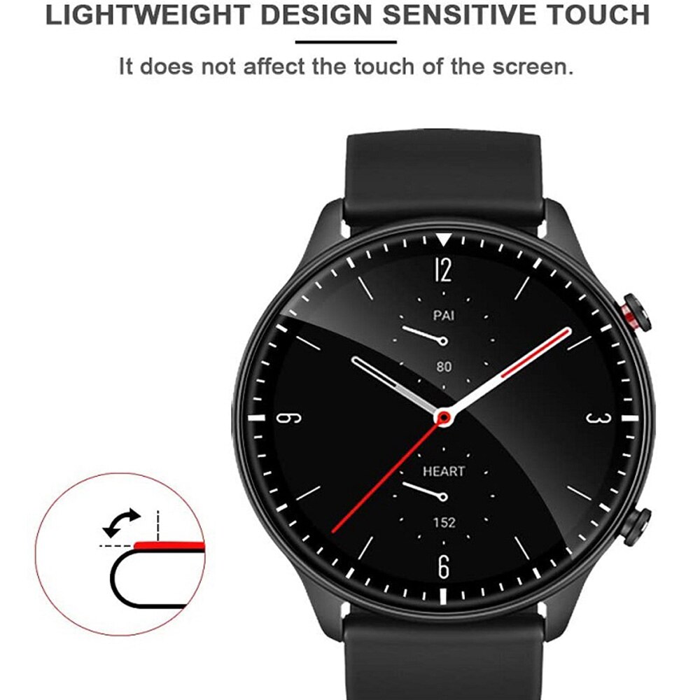 Miếng dán tpu 3d hd trong suốt chất lượng cao bảo vệ toàn màn hình cho đồng hồ thông minh Huami Amazfit GTR 2 GTR2