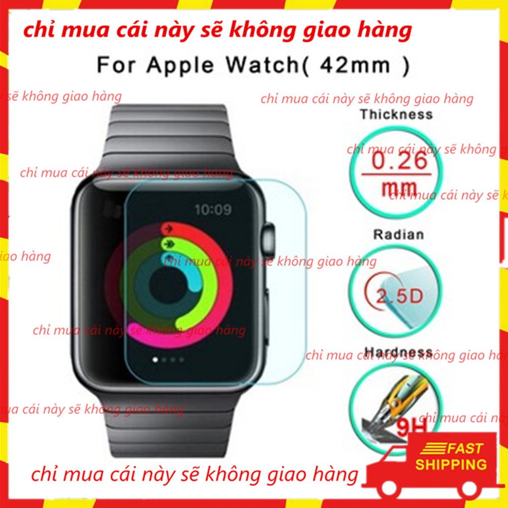 Anti-scratch tempered glass screen protector for Apple watch