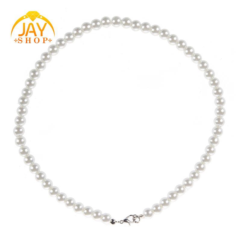 [Hot Sale]Charm Pearl Necklace w. Metal Clasp