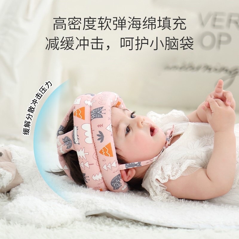 Mũ Bảo Hiểm Chống Ngã Cho Bé Tập Đi Có Điều Chỉnh Kích Thước