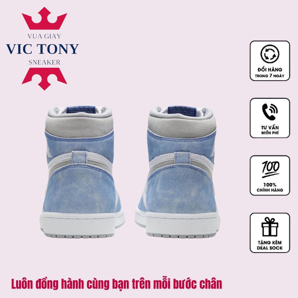 Giày Jordan 1 cao cổ hyper royal xanh nỉ, Giày JD1 xanh nỉ cổ cao siêu hot 2021 Full Box Bill | BigBuy360 - bigbuy360.vn