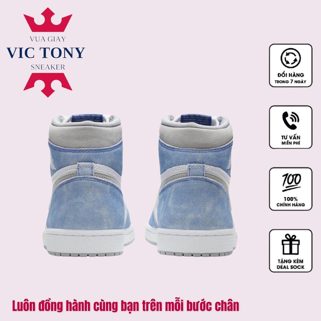 Giày Jordan 1 cao cổ hyper royal xanh nỉ, Giày JD1 xanh nỉ cổ cao siêu hot 2021 Full Box Bill | WebRaoVat - webraovat.net.vn