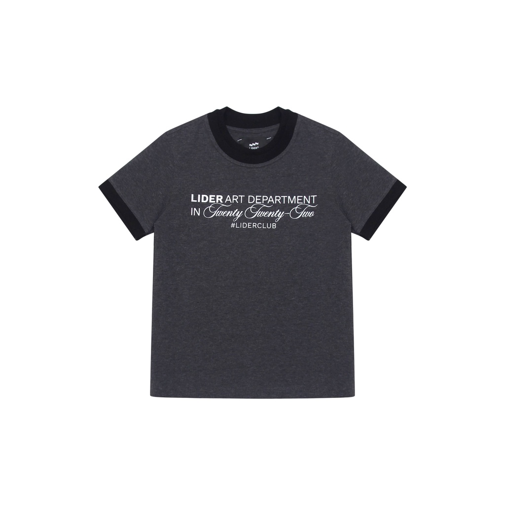 ÁO THUN ÔM BODY UNISEX LIDER ART DEPARTMENT TEE - Trắng/ Đen/ Xám