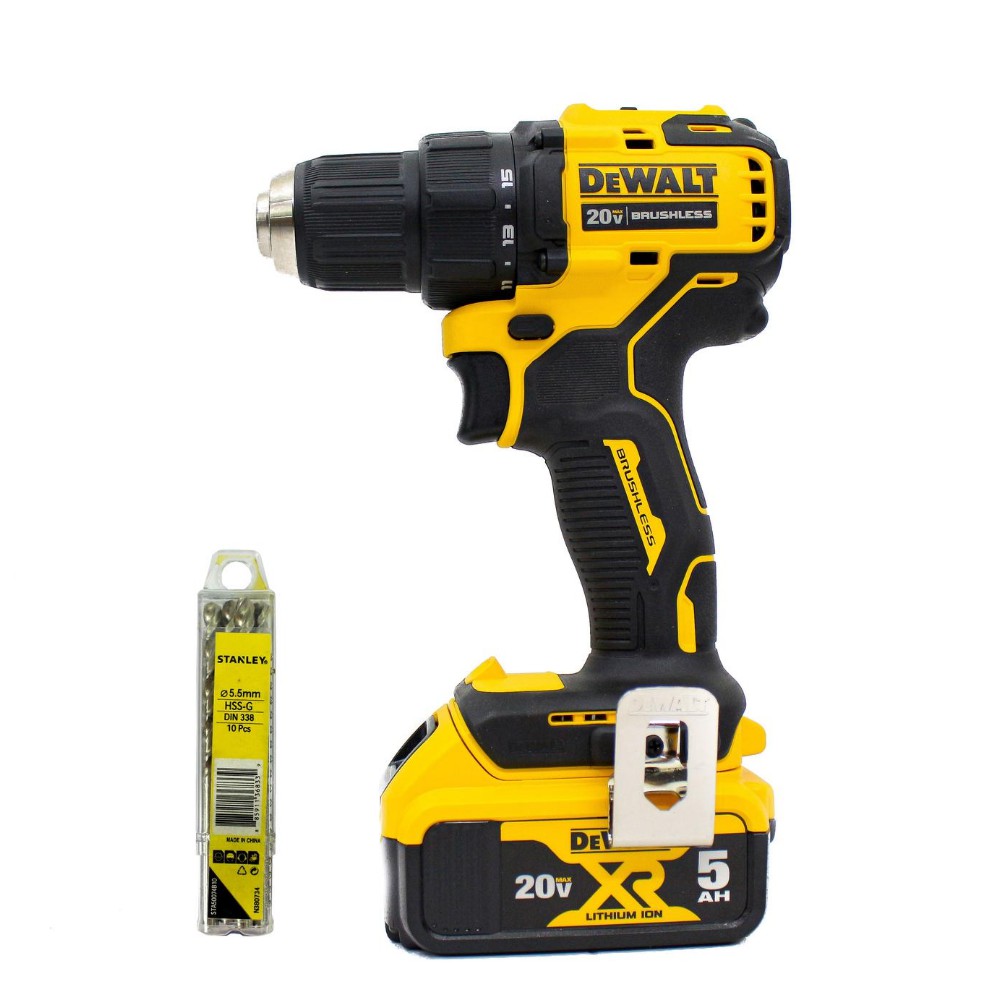 Combo Máy khoan cầm tay Dewalt DCD777D2-B1 18V và Mũi khoan sắt Stanley STA50074B10 5.5MM HSS