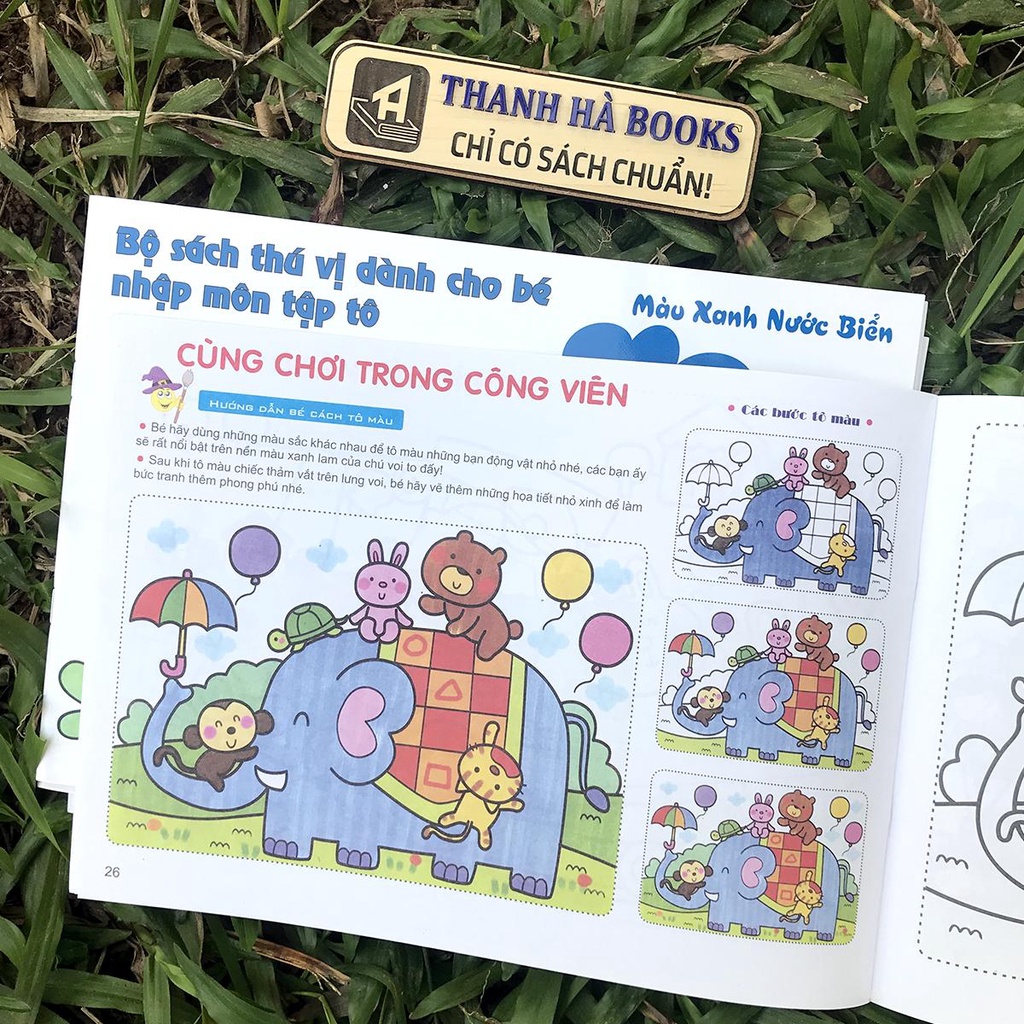 Sách - Bộ sách thú vị dành cho bé nhập môn tập tô: Bé Tập Tô Màu - Màu Xanh Nước Biển (2-6 tuổi)