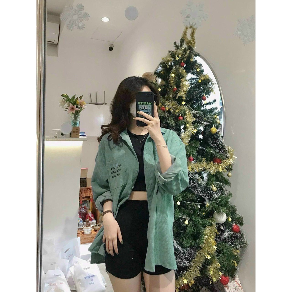 Áo Khoác Kaki Nhung Nữ - Áo Khoác Gió Nhung Tăm 3 Màu Siêu Hot - LP.STORE