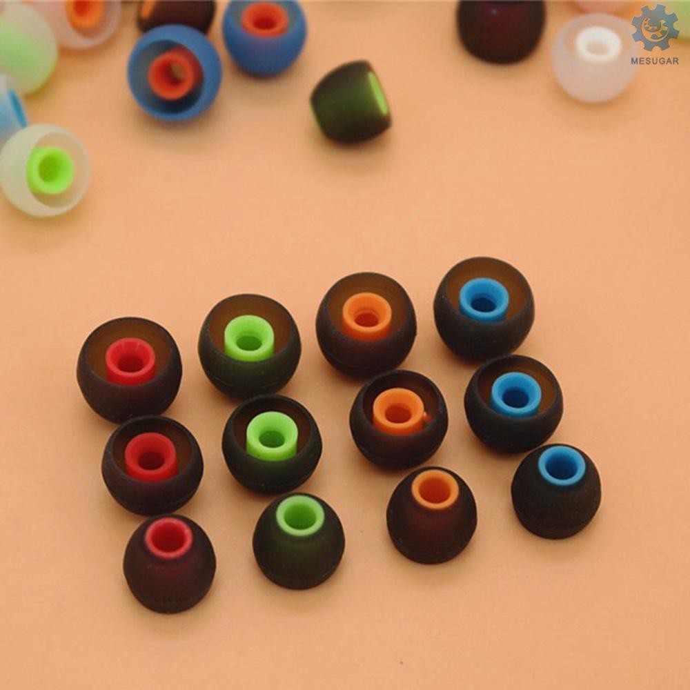 (hàng Mới Về) Set 6 Cặp / 12 Cặp Nút Bịt Tai Bằng Silicon Gel Hai Màu Sắc Ngẫu Nhiên Kích Thước 3.8mm | BigBuy360 - bigbuy360.vn