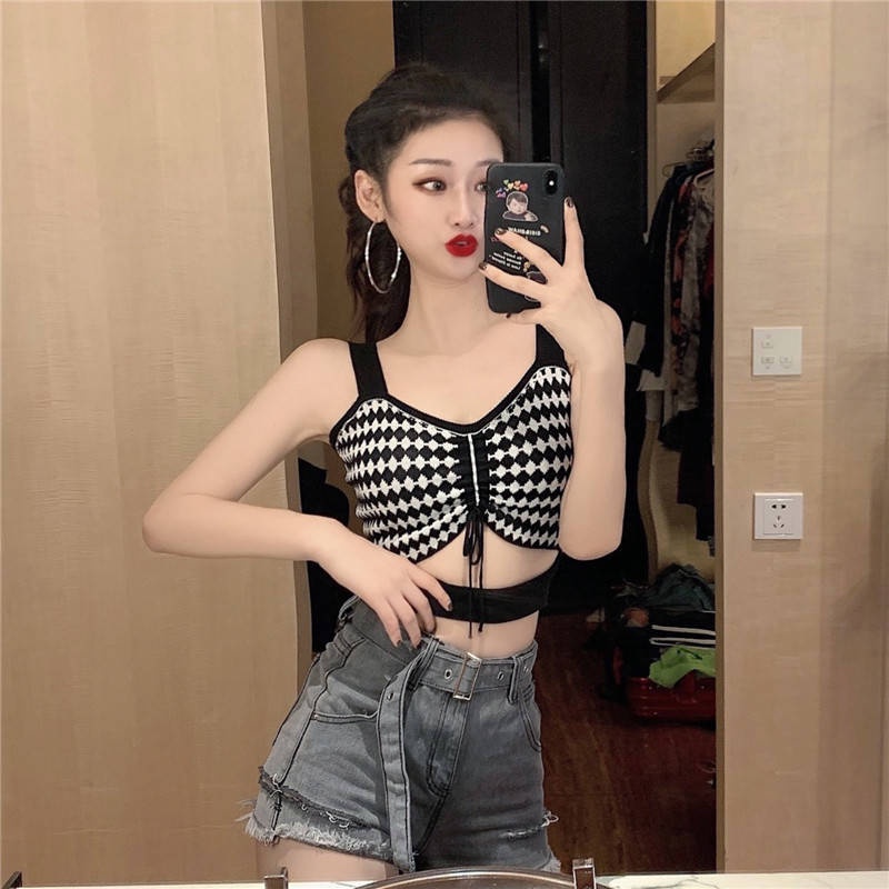 [A & X] Áo Hai Dây Dệt Kim Kiểu Rỗng Thời Trang Quyến Rũ 2022 Dành Cho Nữ | BigBuy360 - bigbuy360.vn