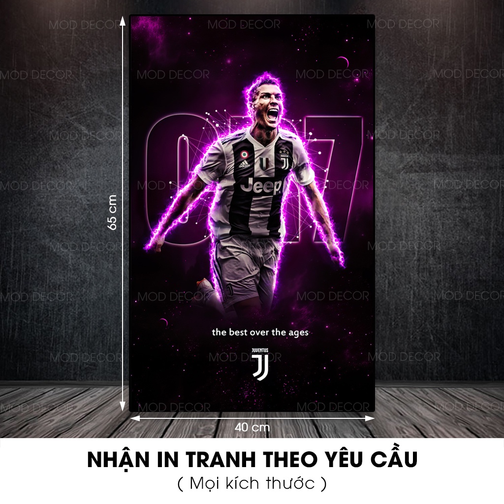 Tranh Ronaldo, Tranh bóng đá treo tường, CR7, Ramos, Dybala, Real Madrid, Juventus | MOD