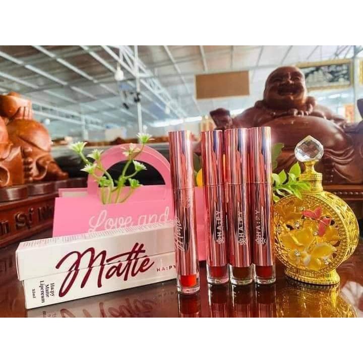 SON HAPPY MATTLE - Son Hapy siêu lì, không trôi, kháng nước - nhiều màu lựa chọn