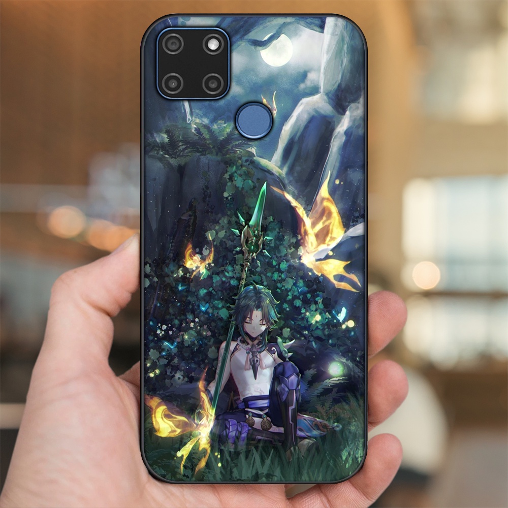Ốp lưng Realme C12, C21Y viền đen in hình Xiao Genshin Impact