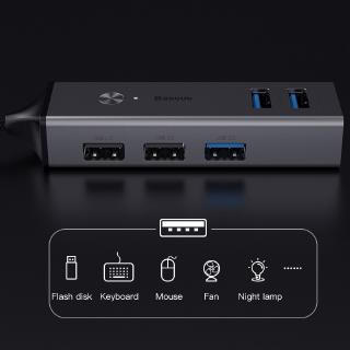 BASEUS Hub Chia 5 Cổng Usb Cho Macbook Pro Surface Pro 6