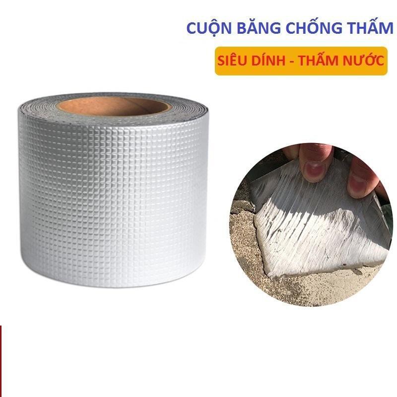 Băng Keo Chống Thấm Nước, Chống Dột, Siêu Dính Đa Năng Water Proof Băng Keo Bê Tông, Vá Vết Nứt  Cuộn 5mx10cm