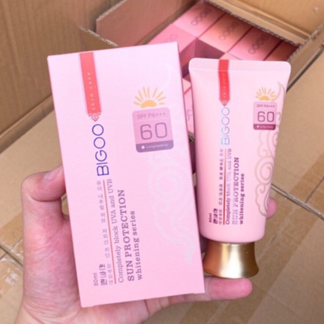 Kem chống nắng kháng khuẩn Bigoo Hàn Quốc 80ml