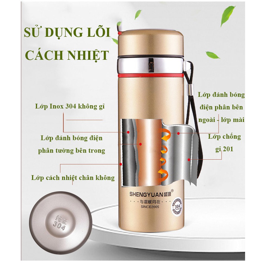 Bình - Ly Giữ Nhiệt Inox Nóng - Lạnh Dung Tích 800ml - 100ml  VT268