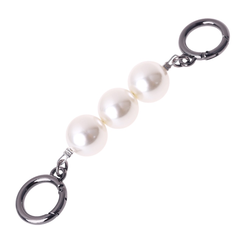 Dây Xích Nối Dài Túi Xách Đính Ngọc Trai Nhân Tạo Có Khóa Màu Vàng Kim