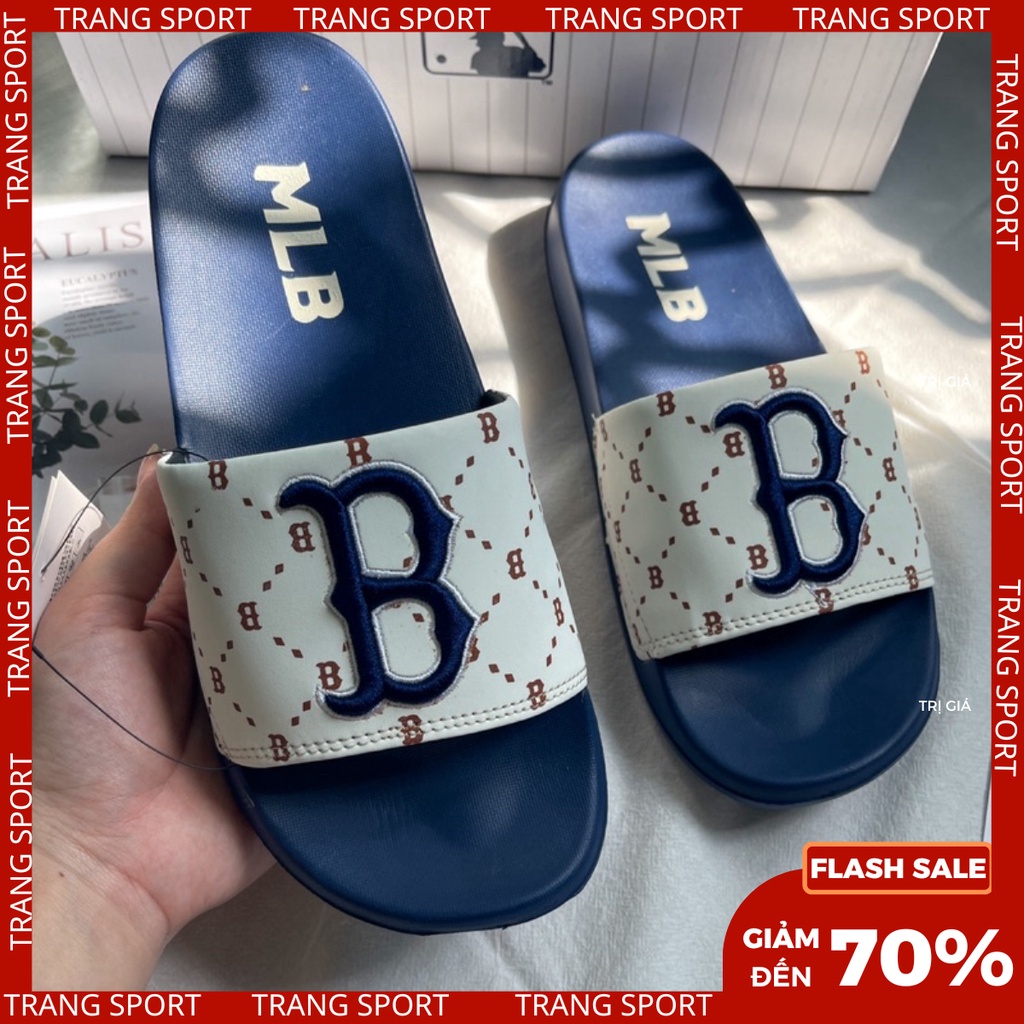 Dép 𝐌𝐋𝐁 boston unisex quai ngang nam nữ collection 2022 FULLBOX