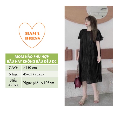 Váy - đầm bầu xếp ly thời trang thiết kế đẹp cho công sở - dự tiệc hoặc đi chơi FREESIZE 45-70kg siêu xinh V10