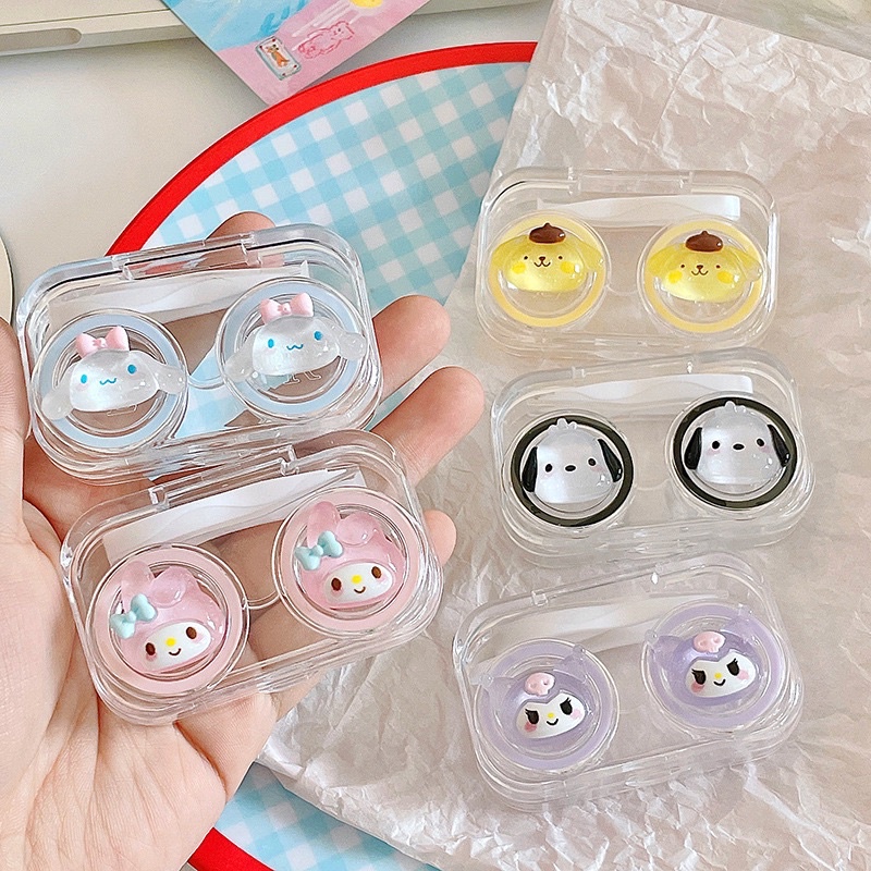 Khay Mini 3D Cinnamaroll Kuromi Hộp Trong- Case Đựng Lens