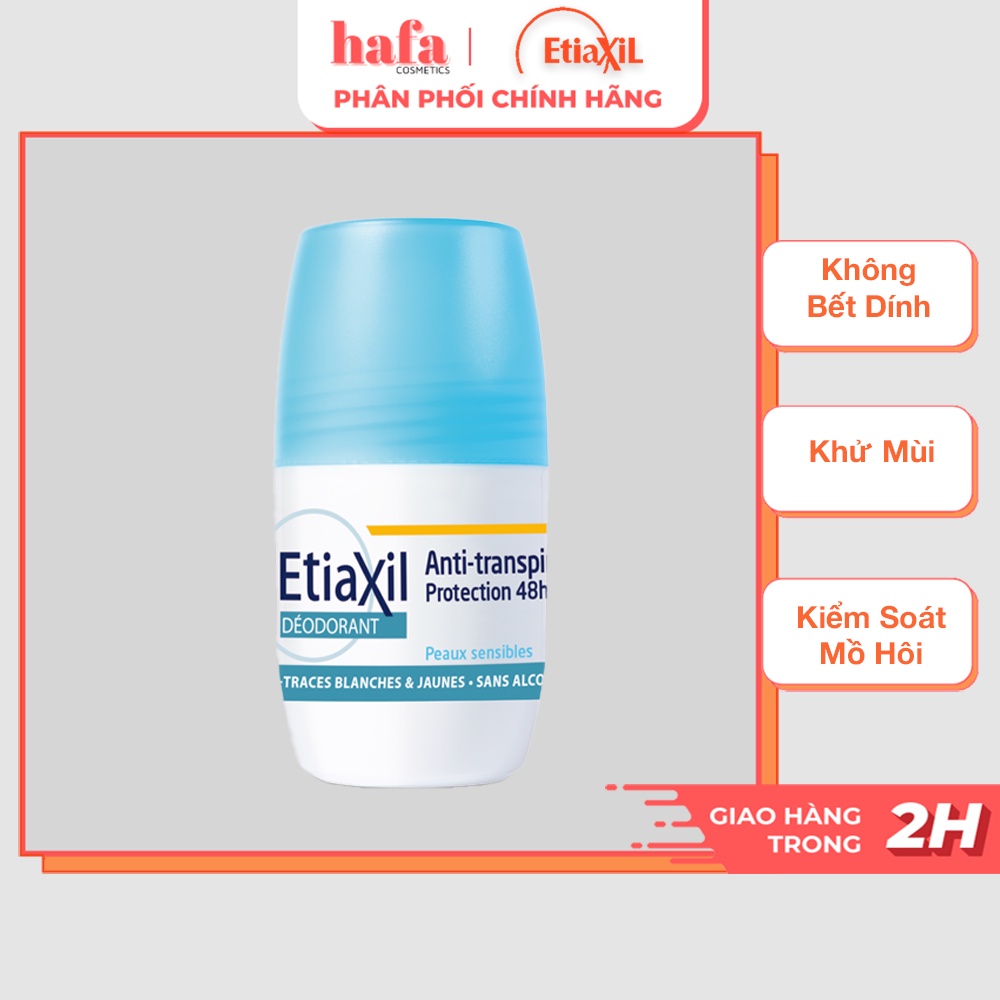 Lăn Khử Mùi Hàng Ngày Etiaxil Deodorant Anti Transpirant 48h 50ml _ Etixil Chính Hãng