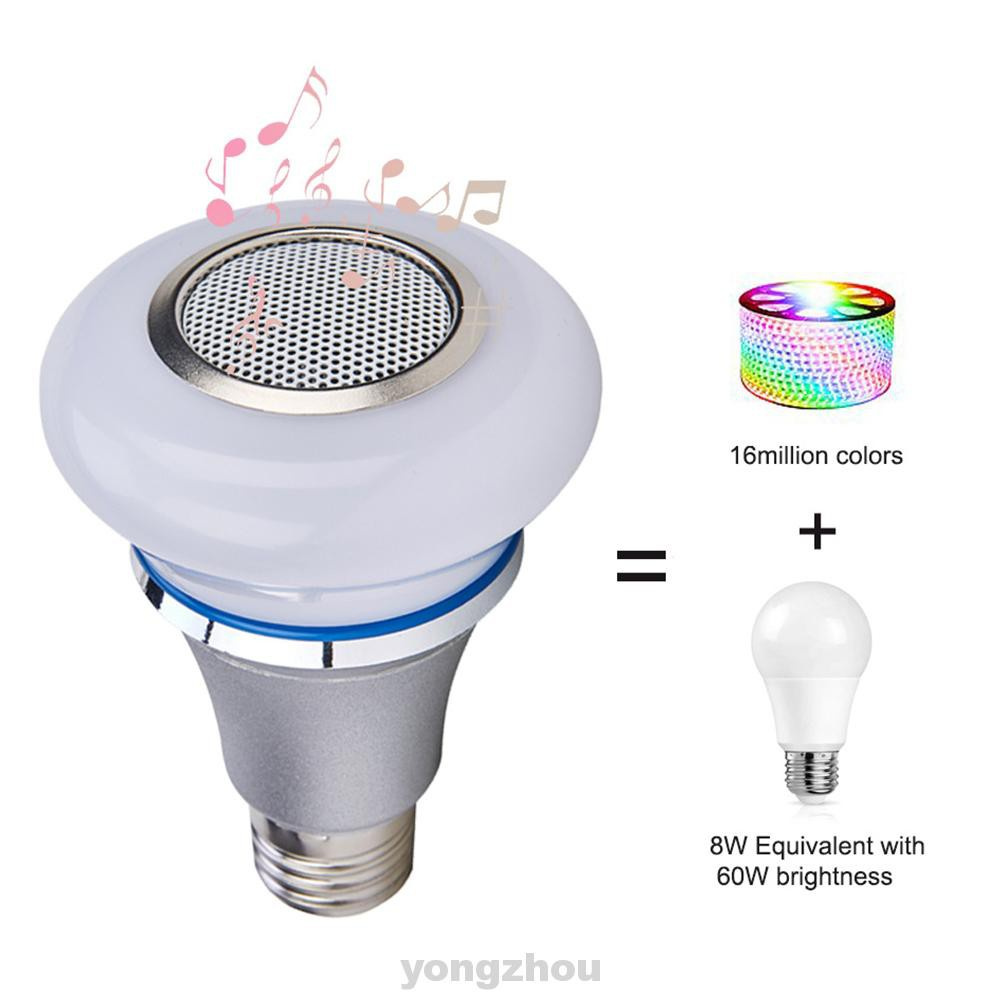 Wireless Remote Control Dimmable RGB Color Changing Bluetooth Speaker Music Light Bulb