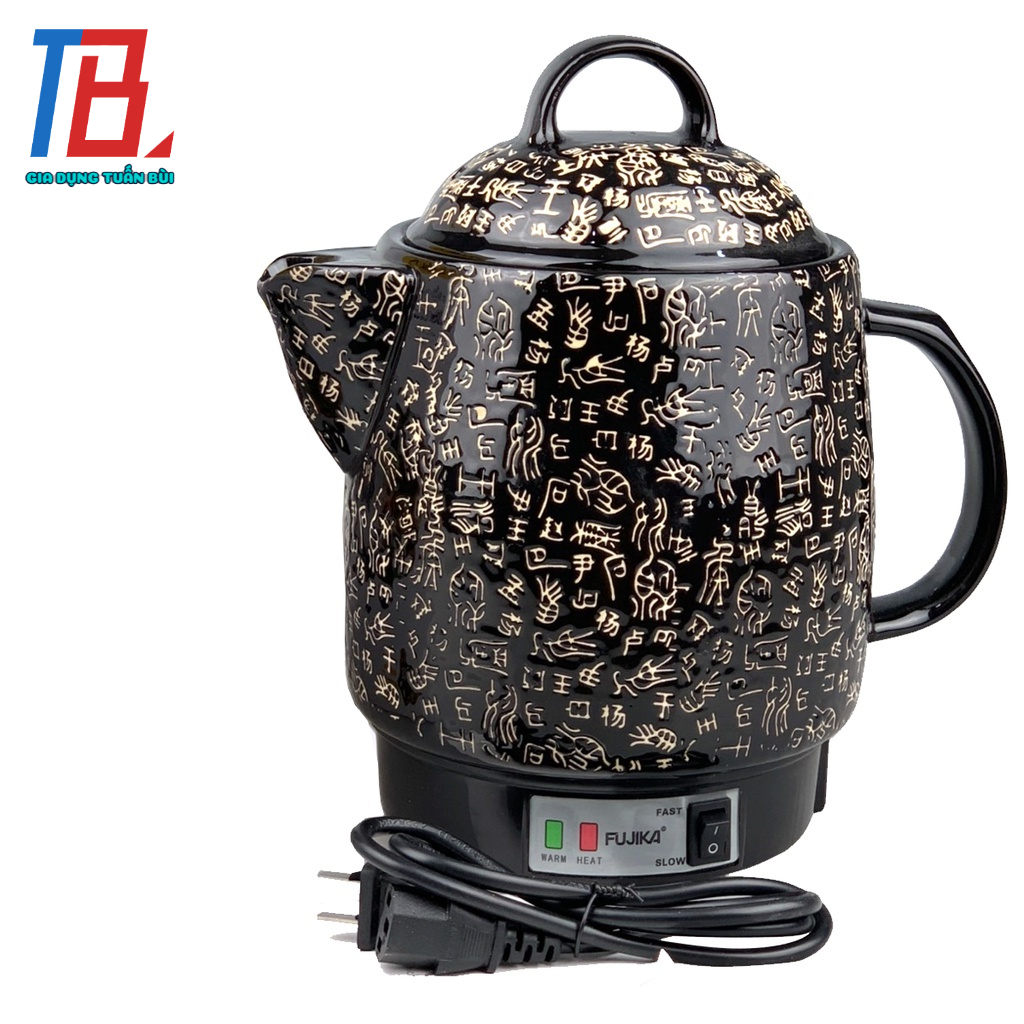 Ấm sắc thuốc Fujika FJ-CK33K7 dung tích 3L MÀU VÀNG hình cu tí - Hàng chính hãng